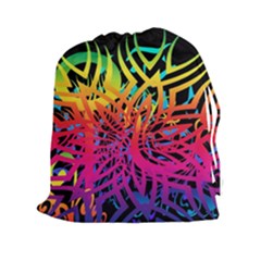 Abstract Jungle Drawstring Pouch (2xl) by icarusismartdesigns
