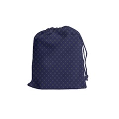 Motif Abstrait Bleu Fonce Drawstring Pouch (medium) by kcreatif