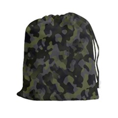 Camouflage Vert Drawstring Pouch (2xl) by kcreatif