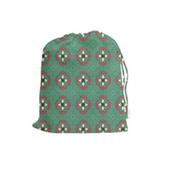 Mushrooms In The Meadow  Drawstring Pouch (large) by SychEva