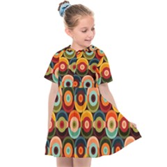 Multicolor Geometric Pattern Kids  Sailor Dress by designsbymallika