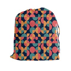 Shapes Pattern Drawstring Pouch (2xl) by designsbymallika