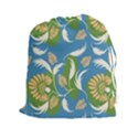 Folk floral pattern. Flowers print. Drawstring Pouch (2XL) View1