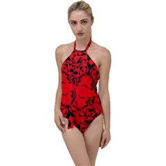 Graphic Arts Go With The Flow One Piece Swimsuit by grafikamaria