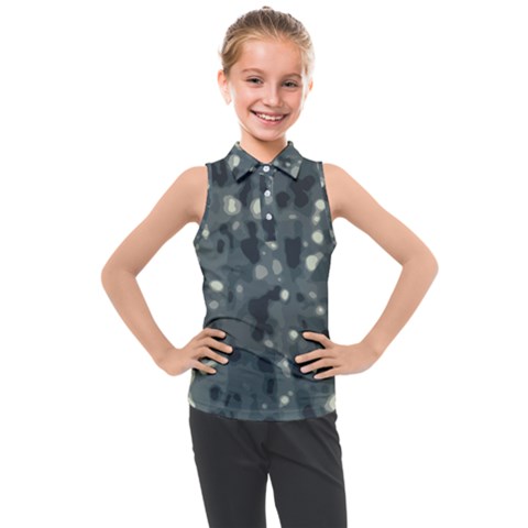 Abstract Texture Surface Print Kids  Sleeveless Polo Tee by dflcprintsclothing