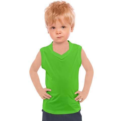 Bright Green Kids  Sport Tank Top by FabChoice