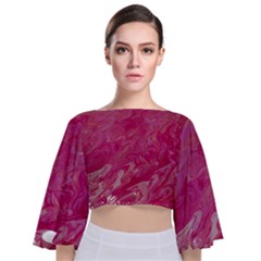 My Pour Cup Painting 2 Cbdoilprincess F1b24a8c-b30b-4ec0-89d7-73574676dccb Tie Back Butterfly Sleeve Chiffon Top by CBDOilPrincess1