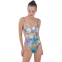 Tiles Cbdoilprincess Eb49aa06-f1b9-412e-836d-30c28dd8f7d9 Tie Strap One Piece Swimsuit by CBDOilPrincess1