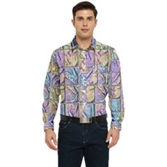Tiles Cbdoilprincess 9bce4aa2-e68c-4f2b-9a83-c8e38fcd4516 Men s Long Sleeve Pocket Shirt  by CBDOilPrincess1