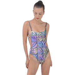 Tiles Cbdoilprincess 9bce4aa2-e68c-4f2b-9a83-c8e38fcd4516 Tie Strap One Piece Swimsuit by CBDOilPrincess1