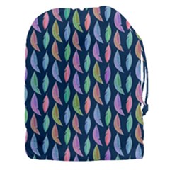 Watercolor Feathers Drawstring Pouch (3xl) by SychEva