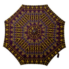 Fancy Ornate Pattern Mosaic Print Hook Handle Umbrellas (small) by dflcprintsclothing