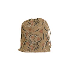 Folk Floral Pattern  Abstract Flowers Print  Seamless Pattern Drawstring Pouch (small) by Eskimos