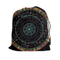 Mandala - 0008b - The Coffee Eye Drawstring Pouch (2xl) by WetdryvacsLair