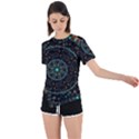 Mandala - 0008b - The Coffee Eye Asymmetrical Short Sleeve Sports Tee View1