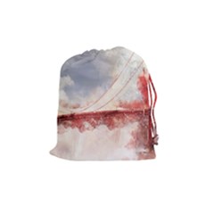 Golden Gate Bridge Drawstring Pouch (medium) by goljakoff