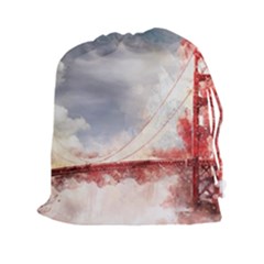 Golden Gate Bridge Drawstring Pouch (2xl) by goljakoff