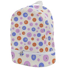 Multicolored Circles Zip Bottom Backpack by SychEva