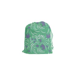 Folk Floral Pattern  Abstract Flowers Print  Seamless Pattern Drawstring Pouch (xs) by Eskimos