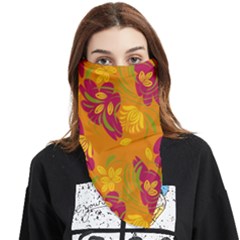 Folk Floral Pattern  Abstract Flowers Print  Seamless Pattern Face Covering Bandana (triangle) by Eskimos