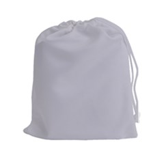 Cloudy Grey Drawstring Pouch (2xl) by FabChoice