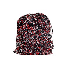 Patterntachesrougeblancnoir75 Drawstring Pouch (large) by kcreatif