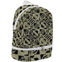 Linear Geometric Print Pattern Mosaic 2 Zip Bottom Backpack View2