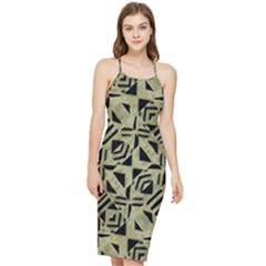 Linear Geometric Print Pattern Mosaic 2 Bodycon Cross Back Summer Dress by dflcprintsclothing