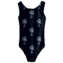 Ancient Greek Artwork Motif Pattern Kids  Cut-Out Back One Piece Swimsuit View1