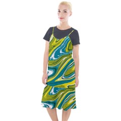 Green Vivid Marble Pattern Camis Fishtail Dress by goljakoff