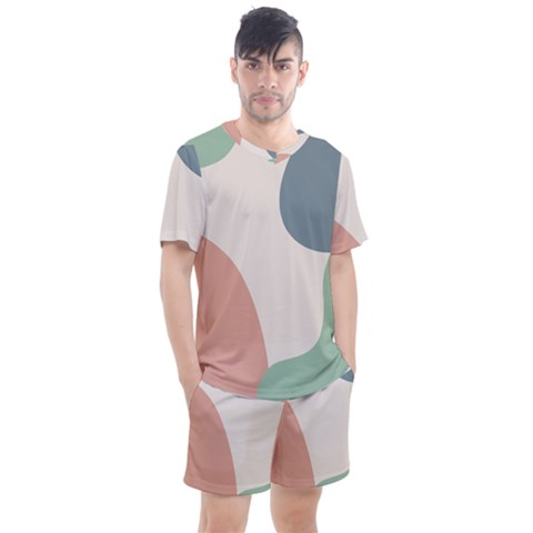 Abstract Shapes  Men s Mesh Tee And Shorts Set by Sobalvarro