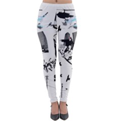 Skater-underground Lightweight Velour Leggings by PollyParadise