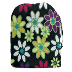 Flowerpower Drawstring Pouch (3xl) by PollyParadise
