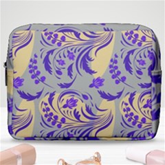 Folk Floral Pattern  Abstract Flowers Surface Design  Seamless Pattern Make Up Pouch (large) by Eskimos
