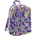 Folk floral pattern. Abstract flowers surface design. Seamless pattern Zip Up Backpack View2