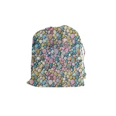 Multicolored Watercolor Stones Drawstring Pouch (medium) by SychEva