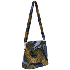 Sea Of Wonder Zipper Messenger Bag by LW41021