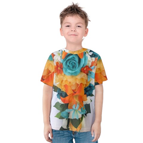 Spring Flowers Kids  Cotton Tee by LW41021