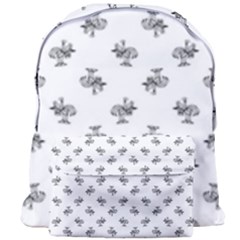 Black And White Sketchy Birds Motif Pattern Giant Full Print Backpack by dflcprintsclothing