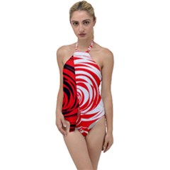 Funny Graphics Go With The Flow One Piece Swimsuit by grafikamaria