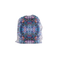 Marbled Pebbles Drawstring Pouch (small) by kaleidomarblingart