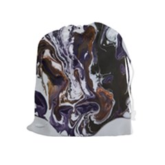 Fluid Patterns Drawstring Pouch (xl) by kaleidomarblingart