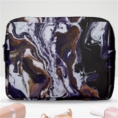 Fluid Patterns Make Up Pouch (large) by kaleidomarblingart