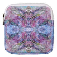 Marbled Pebbles Mini Square Pouch by kaleidomarblingart
