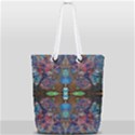 Abstract Marbling Painting Repeats Full Print Rope Handle Tote (Small) View2