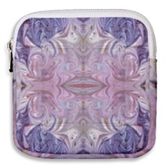 Amethyst Swirls Repeats Mini Square Pouch by kaleidomarblingart