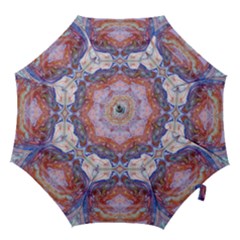 Abstract Marbling Repeats Hook Handle Umbrellas (medium) by kaleidomarblingart