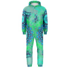 Blue Green  Twist Hooded Jumpsuit (men)  by LW323