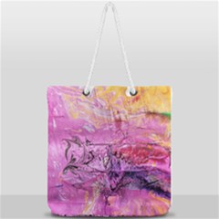 Monsoon Full Print Rope Handle Tote (large) by kaleidomarblingart