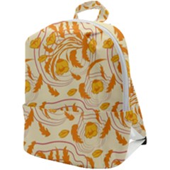 Folk Floral Pattern  Abstract Flowers Surface Design  Seamless Pattern Zip Up Backpack by Eskimos